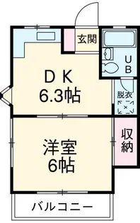 フラット谷戸A【1階】の間取り