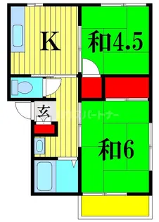 コーポ小川【1階】の間取り