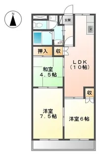 サンシャイン福野【1階】の間取り