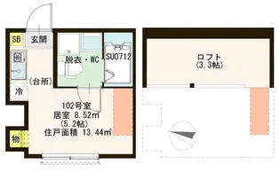 ハーモニーテラス梅田?【1階】の間取り