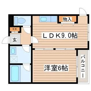 カーサプリメーラ【3階】の間取り