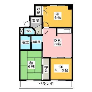 ハートランド【4階】の間取り