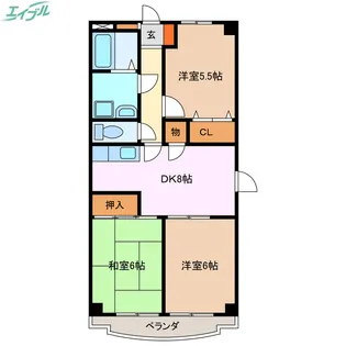 アールズコートII【3階】の間取り