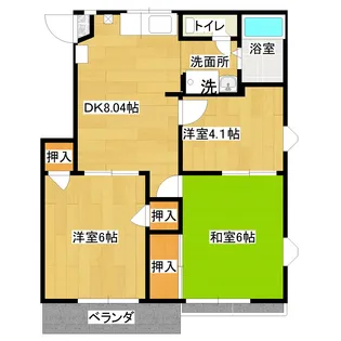 片瀬ハウス【2階】の間取り