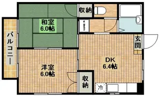 サマックスアオキB【1階】の間取り