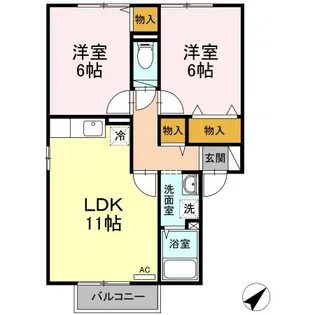 サンパティーク【2階】の間取り