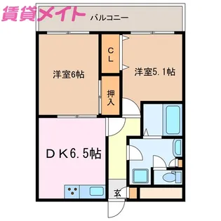 中央マンション松阪【2階】の間取り