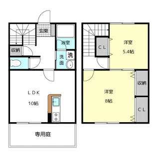 愛知県愛西市草平町道下【一戸建】の間取り
