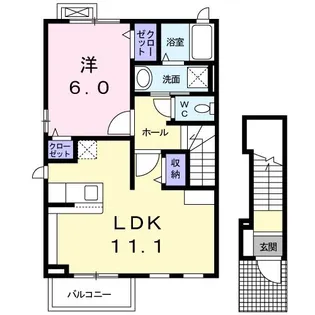 ミューズA【2階】の間取り