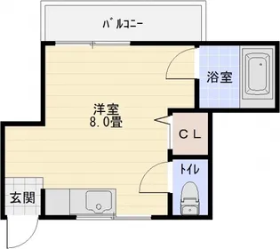 畑本ハイツ【2階】の間取り