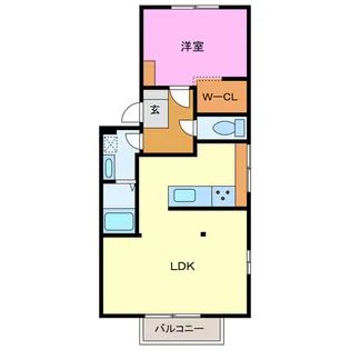 静岡県浜松市浜名区新都田2【アパート】の間取り