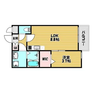 EIWA First Heights【1階】の間取り