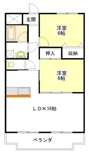 ふじ第2マンション【2階】の間取り