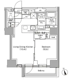 ザ・パークハビオ飯田橋プレイス【5階】の間取り