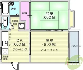 第2コーポラス南仙台【1階】の間取り