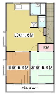 クレスト向原【2階】の間取り