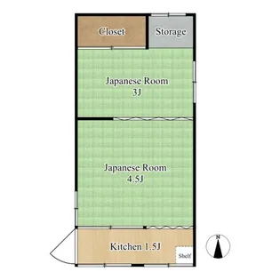 御殿山三宅フラッツ【1階】の間取り