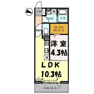 埼玉県越谷市新越谷2【アパート】の間取り