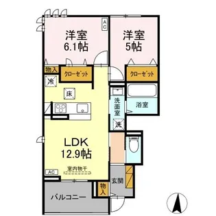 La mer Kou(ラ・メール コウ)【1階】の間取り