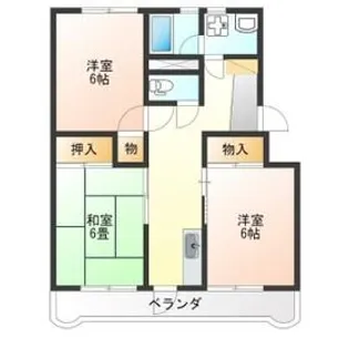 赤羽ハイツ2号棟【2階】の間取り