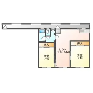 由上ビル ※ホームメイト吹田店管理物件【4階】の間取り