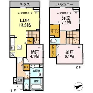 エリーワコートの間取り