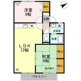 ファミール西京 B棟【2階】の間取り