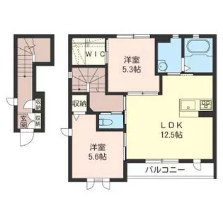 2LDKの間取り画像