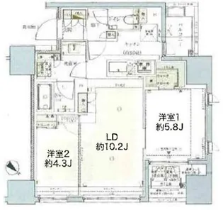 フレンシア築地【11階】の間取り