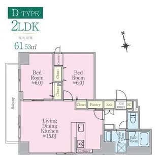 東京都江戸川区東葛西6【マンション】の間取り