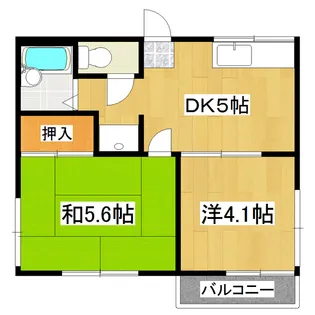 ハープコーポシシド【1階】の間取り
