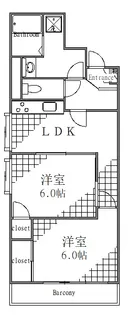 東京都台東区東浅草1【マンション】の間取り