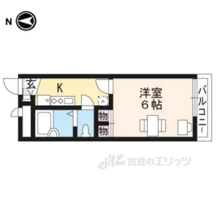 レオパレス御所西【2階】の間取り