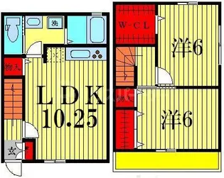 東京都葛飾区亀有2【一戸建】の間取り