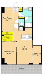 Iris南大井【6階】の間取り