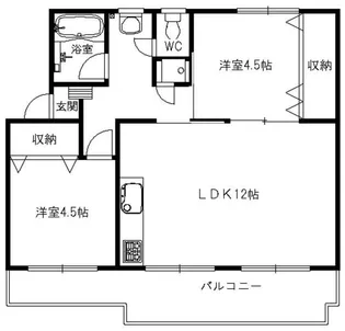 田園青葉台住宅団地5号棟【4階】の間取り