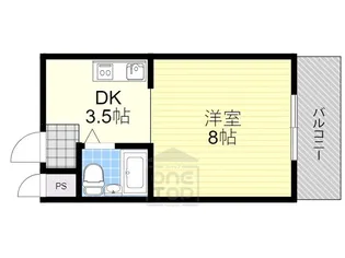 プラットホーム川端通り【2階】の間取り