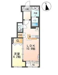 福島県郡山市大槻町字東阿良久【アパート】の間取り