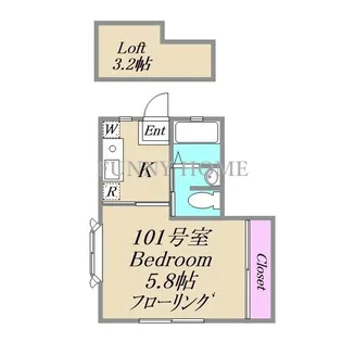 東京都世田谷区松原3【アパート】の間取り