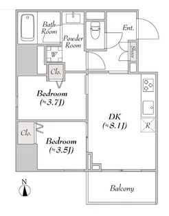 ルミーク文京湯島【3階】の間取り