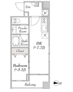 ルミーク北千住【1階】の間取り