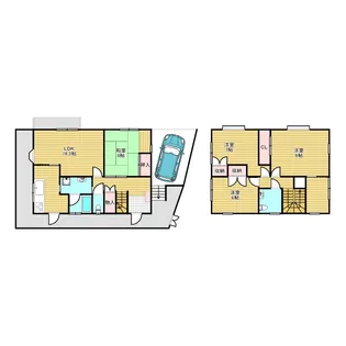 大阪府豊中市永楽荘3【一戸建】の間取り