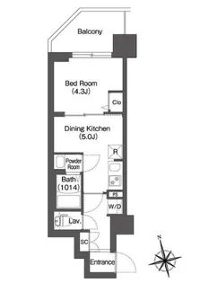 東京都品川区南大井3【マンション】の間取り