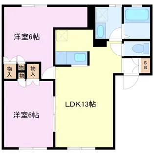 ウエルトセルカB棟【1階】の間取り