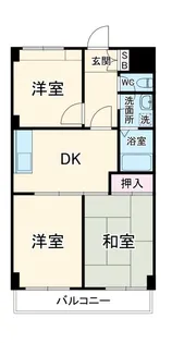ブルームライフ市川【2階】の間取り