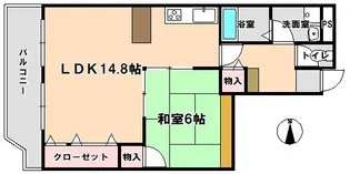 サンシャイン西大寺【4階】の間取り