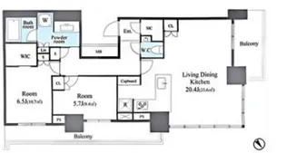 2LDKの間取り画像