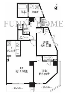 東京都世田谷区三軒茶屋2【マンション】の間取り