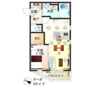 KRM RESIDENCE TENGACHAYA【1階】の間取り