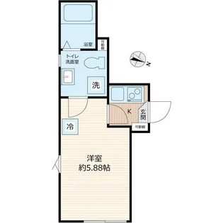 東京都足立区中川3【アパート】の間取り